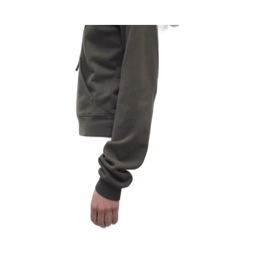 Ribbed-Trim Hoodie