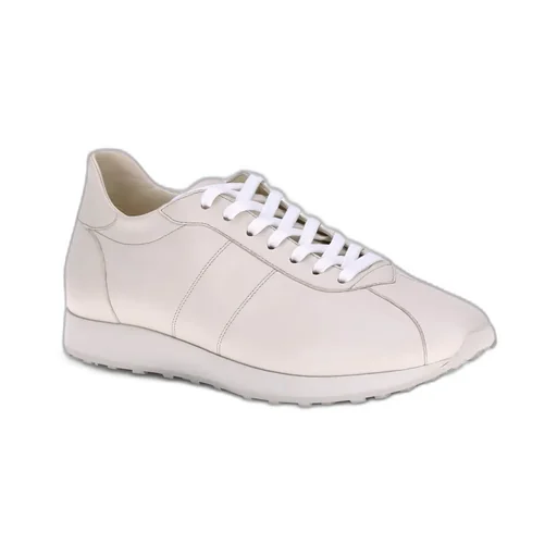 Leather Lace-Up Trainers
