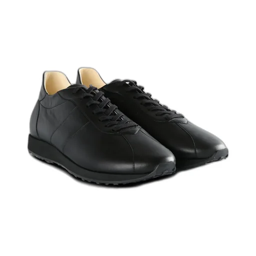 Leather Lace-Up Sneakers