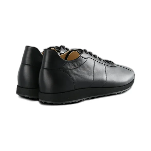 Leather Lace-Up Sneakers