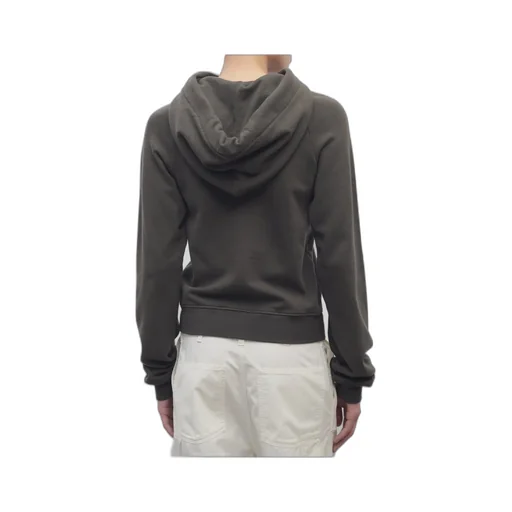 Ribbed-Trim Hoodie