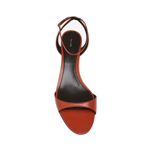 Kitten-Heel Leather Sandals