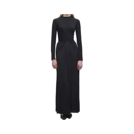 Draped-Detail Maxi Dress