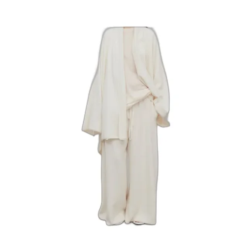 Wide-Leg Cashmere Casual Pants