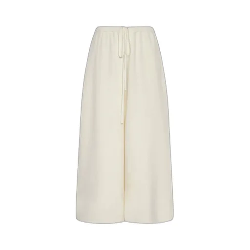 Wide-Leg Cashmere Casual Pants