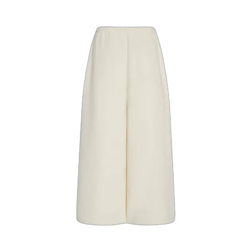 Wide-Leg Cashmere Casual Pants