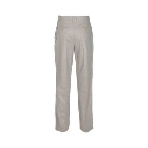 Straight-Leg Pleated Trousers