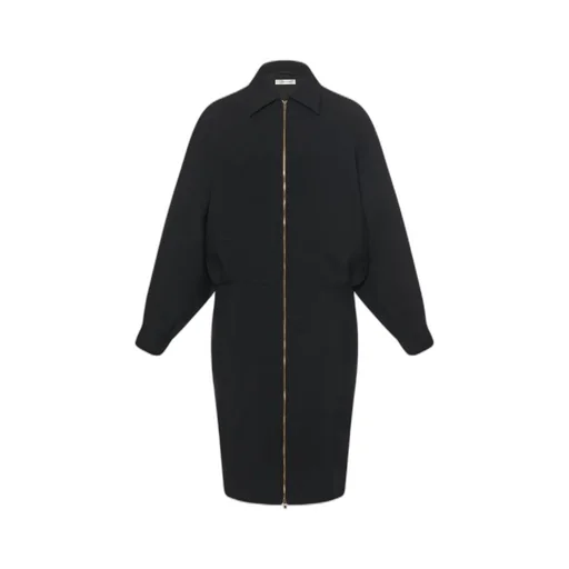 Mave Zip-Front Balloon-Sleeve Dress