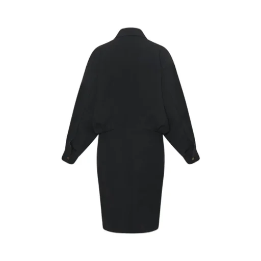 Mave Zip-Front Balloon-Sleeve Dress