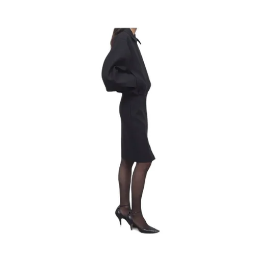 Mave Zip-Front Balloon-Sleeve Dress