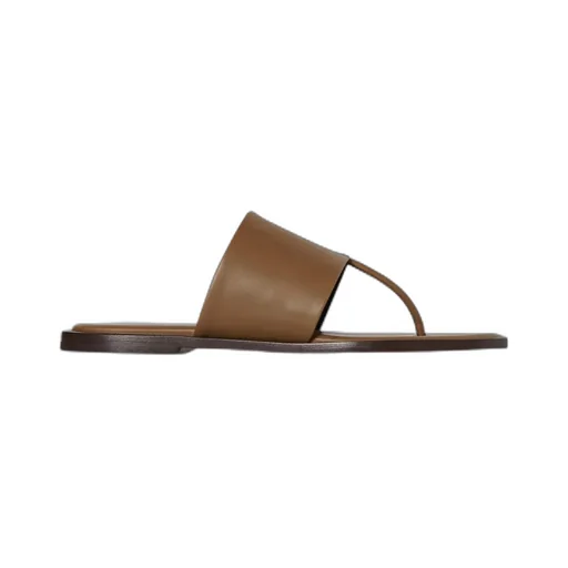 Signum Leather Flat Sandals