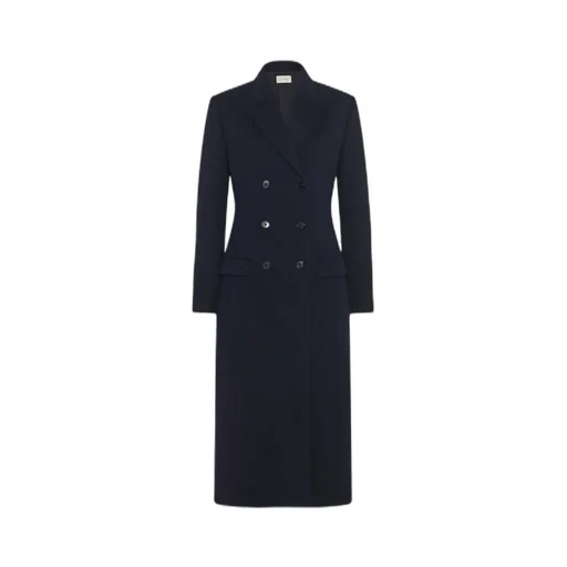 Double-Breasted Long-Sleeved Coat