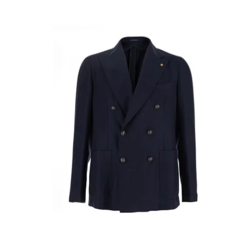 Logo Plaque Double-Breasted Blazer