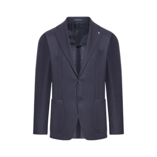 Pique-Texture Single-Breasted Blazer