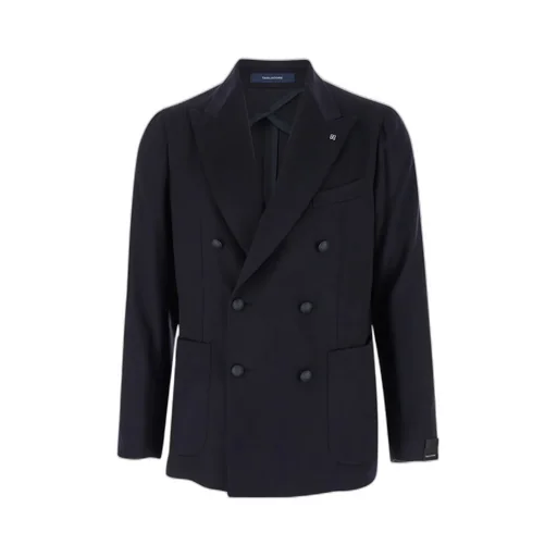 Felted-Finish Double-Breasted Blazer