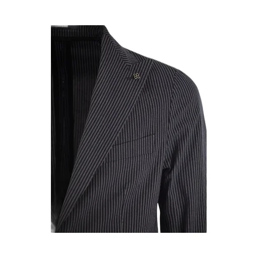 Single-Breasted Pinstripe Blazer