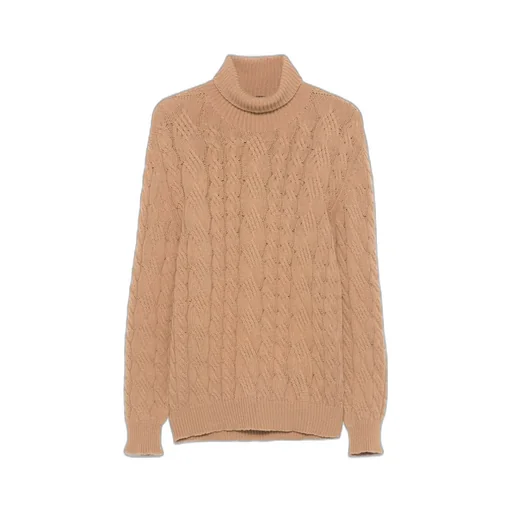 Cable-Knit Turtleneck Sweater