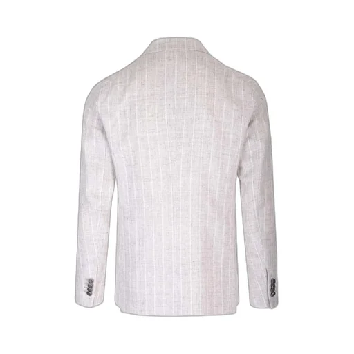 Double-Breasted Striped Blazer