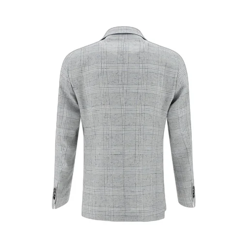 Checked Single-Breasted Blazer