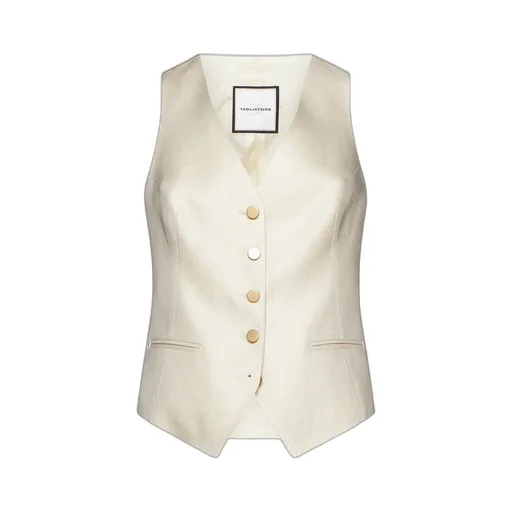 Single Breasted Satin Gilet