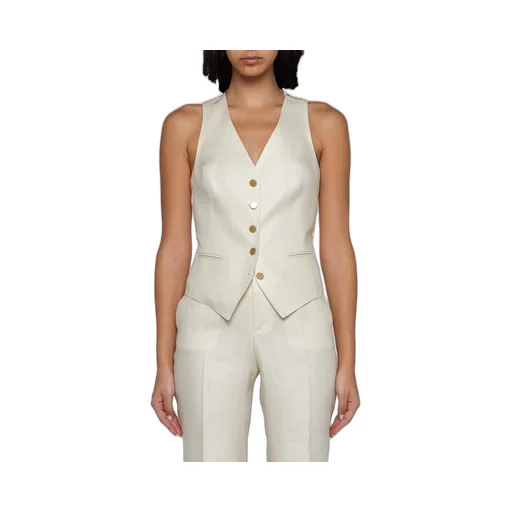 Single Breasted Satin Gilet