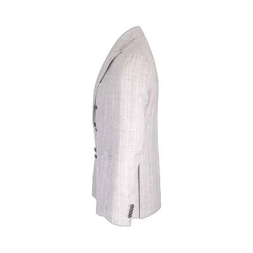 Double-Breasted Striped Blazer