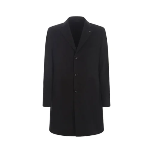 Straight-Hem Single-Breasted Coat