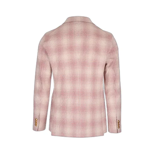 Check-Pattern Seersucker Blazer