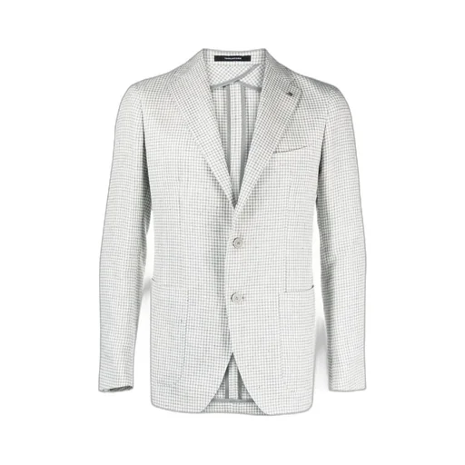 Checked Single-Breasted Blazer