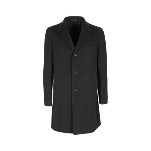 Single-Breasted Wool-Blend Coat