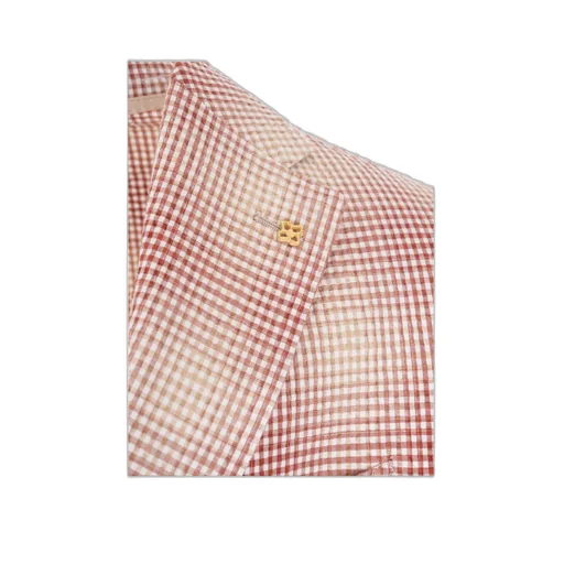 Check-Pattern Seersucker Blazer