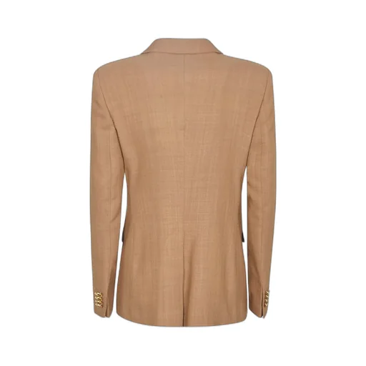 Double-Breasted Textured Blazer