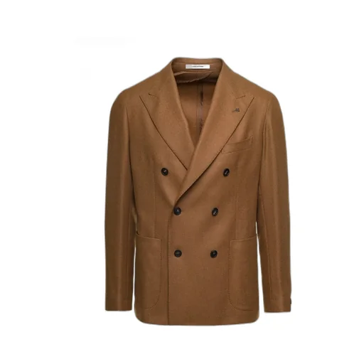 Peak-Lapels Double-Breasted Blazer