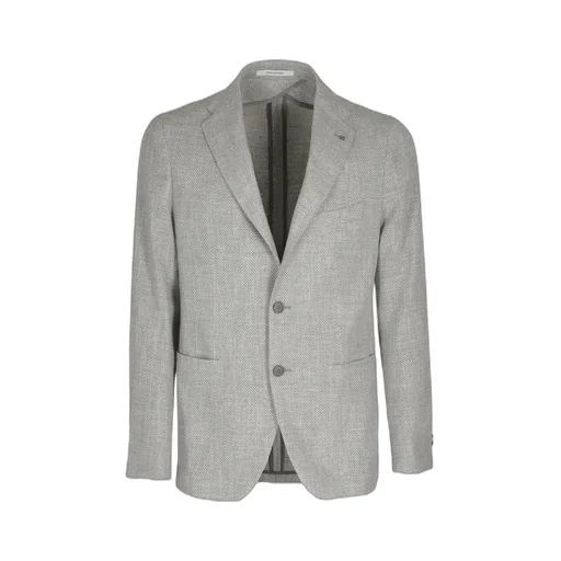 Single-Breasted Herringbone Blazer