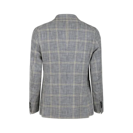 Plaid Single-Breasted Blazer