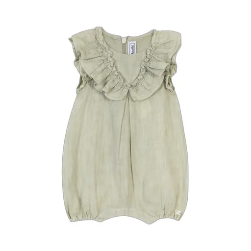 Floral-Embroidered Ruffled Jumpsuit