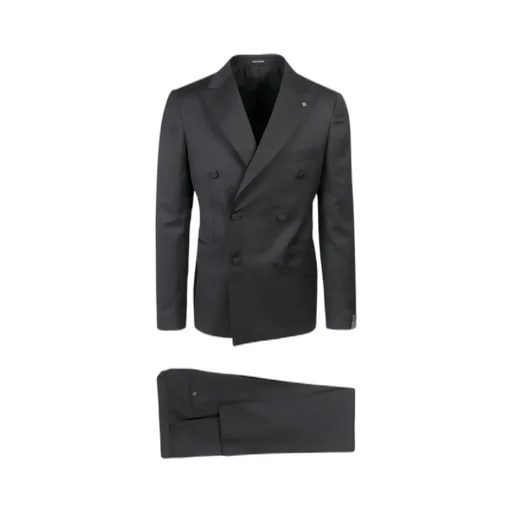 Double-Breasted Satin Suit Set