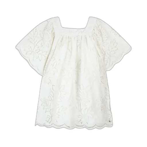 Floral-Embroidered Dress
