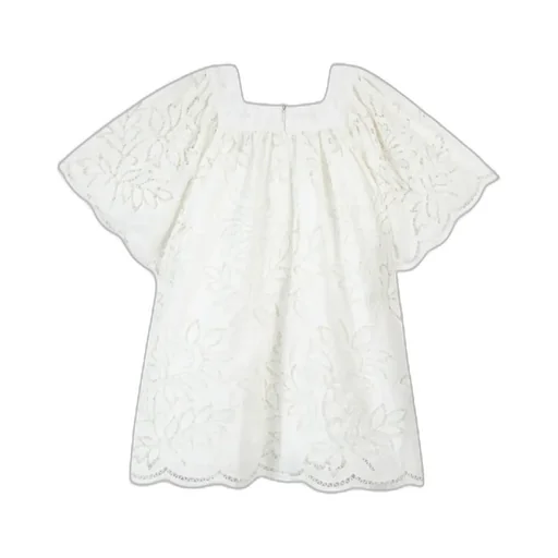 Floral-Embroidered Dress