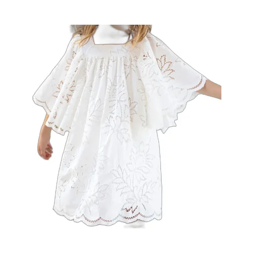 Floral-Embroidered Dress