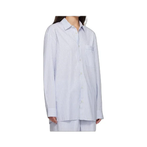 Striped Poplin Pajama Shirt