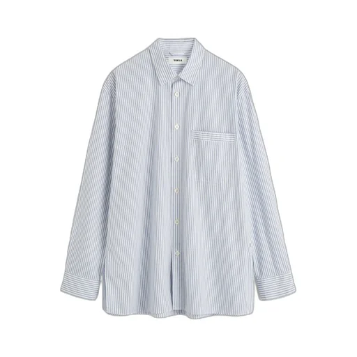 Striped Poplin Pajama Shirt