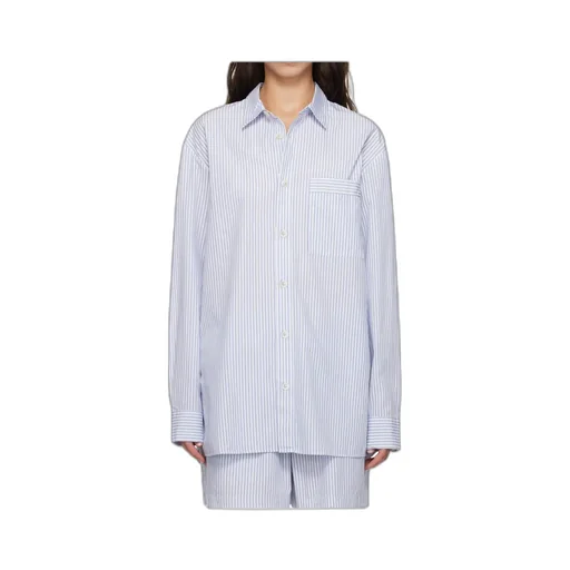 Striped Poplin Pajama Shirt