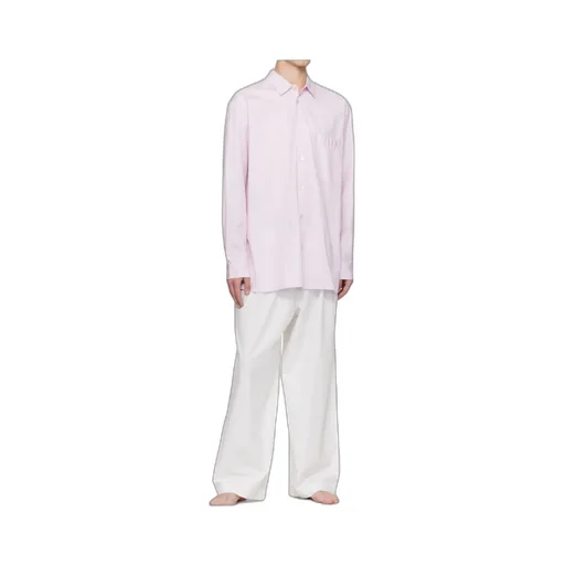 Striped Poplin Pajama Long Shirt