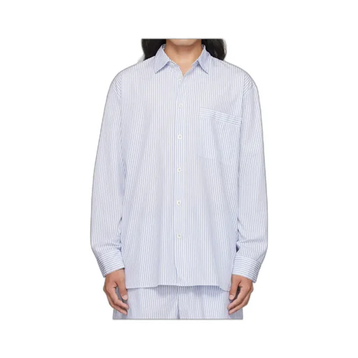 Striped Poplin Pajama Shirt