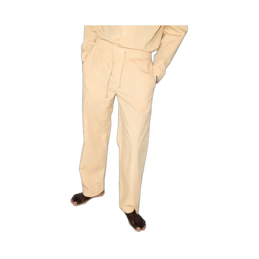 Drawstring Poplin Pajama Bottoms