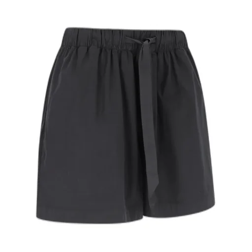 Drawstring Poplin Sleep Shorts