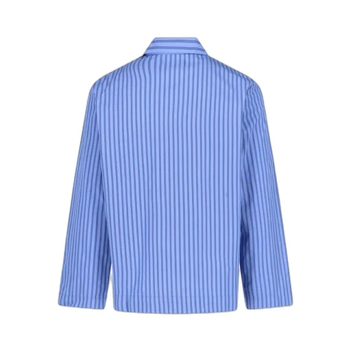 Striped Poplin Pajama Shirt