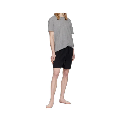 Drawstring Poplin Sleep Shorts