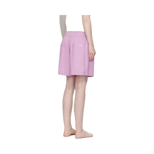 High-Waist Drawstring Poplin Shorts